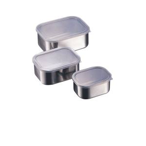 寿金属工業 寿金属工業 18-8 角 フリージングボール 深型 小 PE蓋付