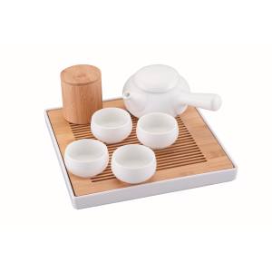 カンダ カンダ カジュアル中国茶器セット マットホワイト 茶盤1茶壷1茶缶1茶杯4