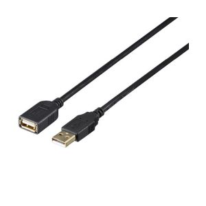 バッファロー BUFFALO USB2.0延長ケーブル (A to A) カーボン素子ねり込みタイプ 3m ブラック BSUAAFR230BK