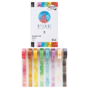 リンレイ RINREI リンレイ マスキングテープ 彩り水彩 8色入 0863-00092