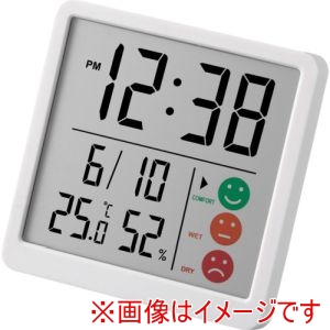 ノア精密 ノア精密 TH-112 WH-Z 温湿度計 温度計 湿度計 温湿度計 デジタル ニコピタ 時計 環境目安 見やすいカラー液晶 置き掛け兼用 マグネット スタンド ホワイ