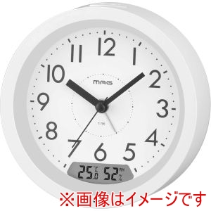 ノア精密 ノア精密 T-786 WH-Z MAG自動点灯デジアナ目覚まし時計 レイ
