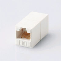 エレコム ELECOM LANケーブル中継コネクタ カテゴリー6A対応 LD-RJ45JJ6AY2