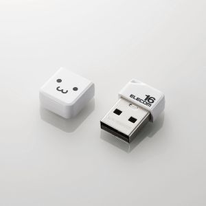 ELECOM エレコム エレコム MF-SU2B16GWHF USBメモリ USB2.0 小型 キャップ付 16GB ホワイト