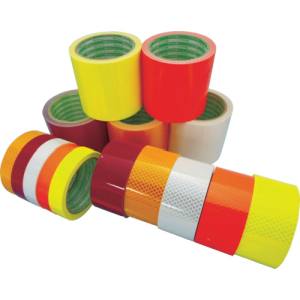 日東エルマテリアル Nitto 日東エルマテ HTP-20R 高輝度プリズム反射テープ 蛍光色 20mmX5M 赤