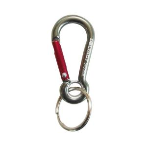 DBLTACT DBLTACT DT-AKO-255 アルミカラビナ O環付 ガンメタシルバー×レッド 三共コーポレーション