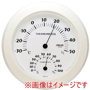 クレセル クレセル CR-221W 丸型温湿度計