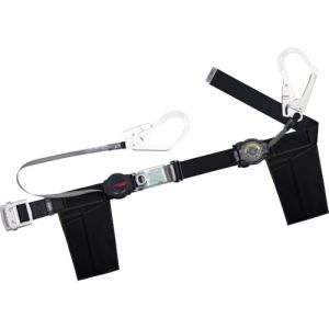 藤井電工 藤井電工 TBORL2593SRBTBLKMBP 胴ベルト型墜落制止用器具 TB-ORL-2-593-SRBT ランヤード+補助ロープ ワンハンドリトラ+SRリトラ 軽量型 黒 Mサイズ