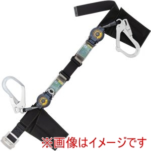 藤井電工 FUJIIDENKO 藤井電工 TB-2-LRL593-LRL5931-BLK-M-BX 胴ベルト型墜落制止用器具 巻取タイプ ランヤード2丁掛け仕様 黒 Mサイズ ツヨロン