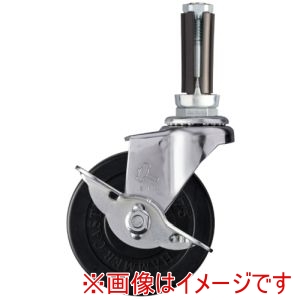 ハンマーキャスター HAMMER CASTER ハンマーキャスター 4151EU-R75 EUシリーズ パイプ差込み 自在SP付 ゴム車輪 75mm