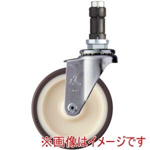 ハンマーキャスター HAMMER CASTER ハンマーキャスター 4203EN-UB100 パイプ差込み旋回式ウレタン車輪 ナイロンホイール ローラーベアリング 100mm φ25用