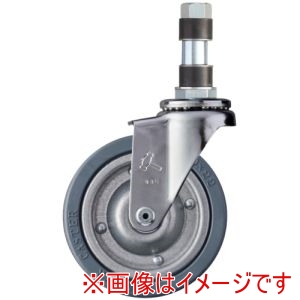 ハンマーキャスター HAMMER CASTER ハンマーキャスター 4206EX-PR100 パイプ差込み式キャスター 自在 車輪径100mm ゴム車輪 スチールホイール φ22用