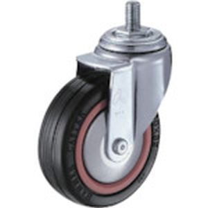 ハンマーキャスター HAMMER CASTER ハンマーキャスター 420MA-RB75 ねじ込み旋回式ゴム車輪 ナイロンホイール ボールベアリング 75mm M12