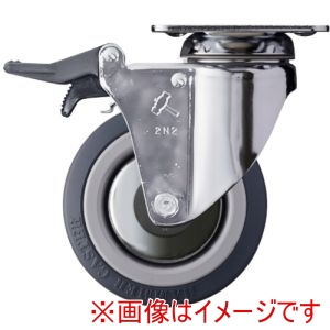 ハンマーキャスター HAMMER CASTER ハンマーキャスター 915M-KUB100 プレート式キャスター 自在 ストッパー付 トータルロック 100mm ナイロンホイール ボールベアリング