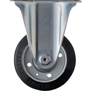 ハンマーキャスター HAMMER CASTER ハンマーキャスター 400SR-RB100 固定式ゴム車輪 ローラーベアリング 100mm