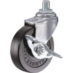 ハンマーキャスター HAMMER CASTER ハンマーキャスター 415A-20R75 ねじ込み旋回式ゴム車輪 75mm W3/8 ストッパー付