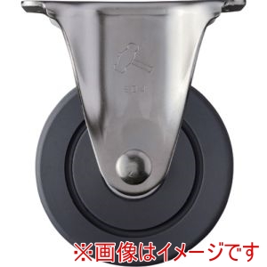 ハンマーキャスター HAMMER CASTER ハンマーキャスター 320SR-MCB100 ステンレス製プレート式キャスター 固定 車輪径100mm MCナイロン Sシリーズ