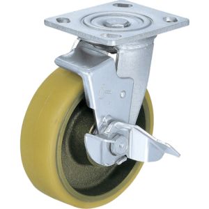 ハンマーキャスター ハンマーキャスター 519BPS-CU125 重荷重用旋回式ウレタン車輪 イモノホイール･ラジアルボールベアリング 125mm SP付