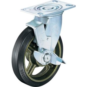 ハンマーキャスター HAMMER CASTER ハンマーキャスター 519HPS-CR200 重荷重用旋回式ゴム車 イモノホイール ラジアルボールベアリング 200mm SP付