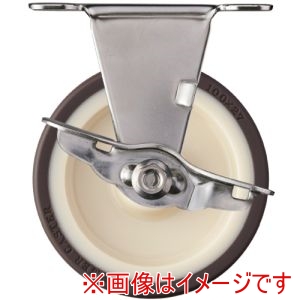 ハンマーキャスター HAMMER CASTER ハンマーキャスター 315ER-UB100 ステンレス製プレート式キャスター 固定ストッパー付 100mm ウレタン車輪 ローラーベアリング Eシリーズ