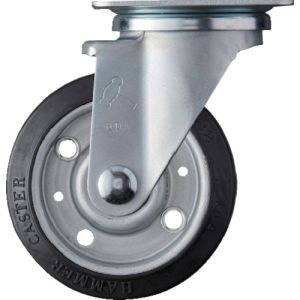 ハンマーキャスター HAMMER CASTER ハンマーキャスター 420YS-RBB100 特殊鋼板製 自在 ゴムB車100mm