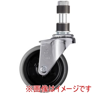 ハンマーキャスター ハンマーキャスター 4206EX-L75 EXシリーズ パイプ差込み 自在 エラストマー車 75mm