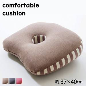 イケヒココーポレーション  イケヒコ クッション 低反発 快適フィット マイクロファイバー 無地 エルマー ネイビー 約40×37cm