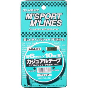 向島自動車用品製作所 向島自動車用品製作所 MM-07 カジュアルテープ 幅6mm×10m ブラック