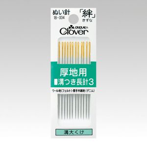 クロバー Clover クロバー 絆 厚地用 溝つき長針3 18-004