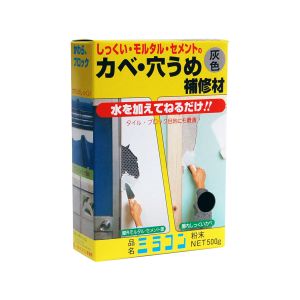日本ミラコン産業 日本ミラコン産業 M-500G カベ 穴うめ補修材 灰 500g