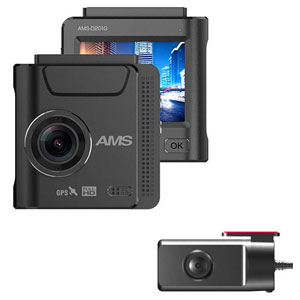 アムス AMS アムス AMS AMS-D201G 専用リアカメラ搭載 ワンボディ型ドライブレコーダー