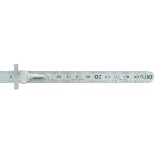 シンワ測定 SHINWA シンワ測定 14249 ミニスケール ステン 15cm 上下段1mmピッチ