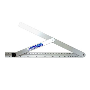 シンワ測定 SHINWA シンワ測定 62661 アルミ自由金 45cm 筋交 角度目盛付