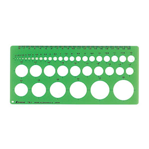 シンワ測定 SHINWA シンワ測定 66004 テンプレート TB-1 円定規 中