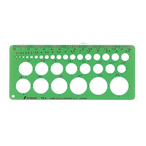 シンワ測定 SHINWA シンワ測定 66005 テンプレート TB-4 円定規(小)