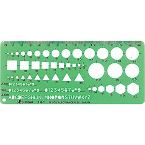 シンワ測定 SHINWA シンワ測定 66021 テンプレート TH-1 一般総合定規 小