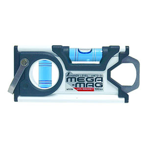シンワ測定 SHINWA シンワ測定 73130 ハンディレベル MEGA-MAG 100mm 白 マグネット付