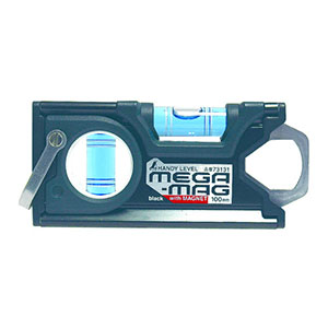 シンワ測定 SHINWA シンワ測定 73131 ハンディレベル MEGA-MAG 100mm 黒 マグネット付