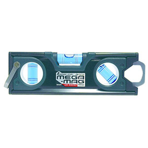 シンワ測定 SHINWA シンワ測定 73133 ハンディレベル MEGA-MAG 150mm 黒 マグネット付