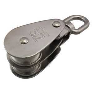 ハイロジック HILOGIK ハイロジック 11393 ステンレス 豆ブロック 2車 32mm 1個入 00011393-001