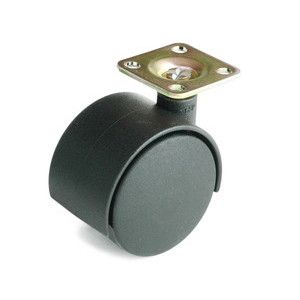 ハイロジック HILOGIK ハイロジック 17396 ニ輪キャスター プレートタイプ 50mm 黒 1個入 00017396-001