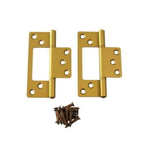 ハイロジック HILOGIK ハイロジック 17445 フラッシュ蝶番 89mm ゴールド色 2枚入 00017445-001