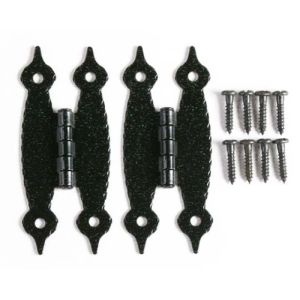 ハイロジック HILOGIK ハイロジック 17481 WH-02 ウエスタン蝶番 波柄蝶型 黒色 2枚入 00017481-001