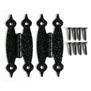 ハイロジック HILOGIK ハイロジック 17483 WH-12 ウエスタン蝶番 EB柄蝶型 黒色 2枚入 00017483-001