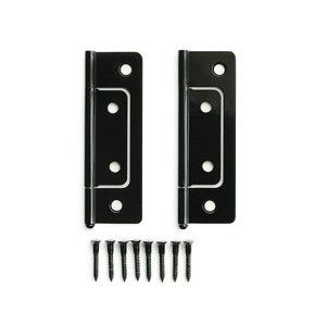 ハイロジック HILOGIK ハイロジック P-664 フラッシュ蝶番 76mm 黒 2枚入 00071664-001