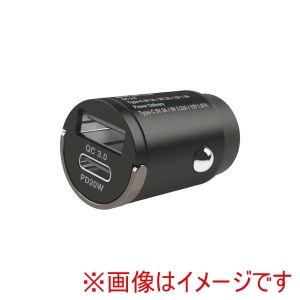 ペルシード Pellucid ペルシード PPJ2501 2USB カーチャージャー Type-A Type-C 高速充電 コンパクト 2台同時充電