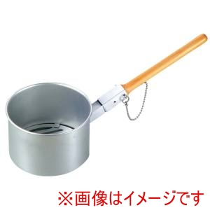 トオヤマ トオヤマ 鉄鋳物目皿付 ジャンボ火起し 木柄差込式 特大 φ240