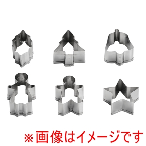田中糧機製作所 田中糧機 18-8クッキー抜き型セット NO.2113 クリスマスセット 6ヶ入