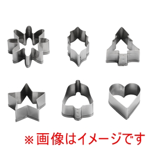 田中糧機製作所 田中糧機 18-8クッキー抜き型セット NO.2117 スターセット 6ヶ入