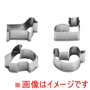 田中糧機製作所 田中糧機 18-8クッキー抜き型セット NO.2123 動物Aセット 4ヶ入